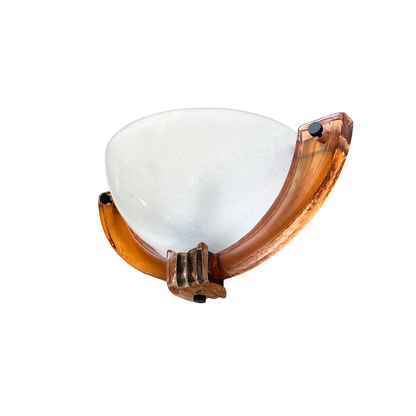 Half Moon Murano Bubble Glass Sconce