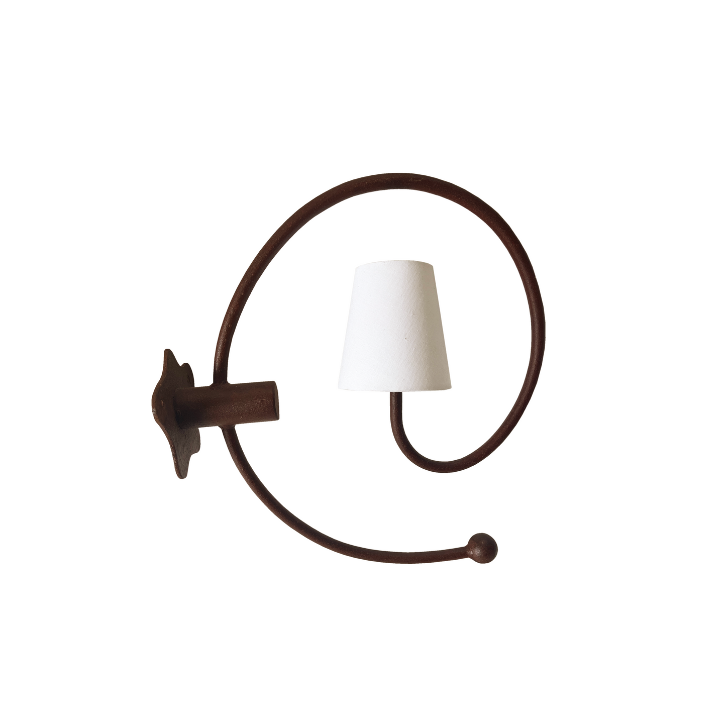 Pair of Pescatore Brown Iron Helix Wall Lights