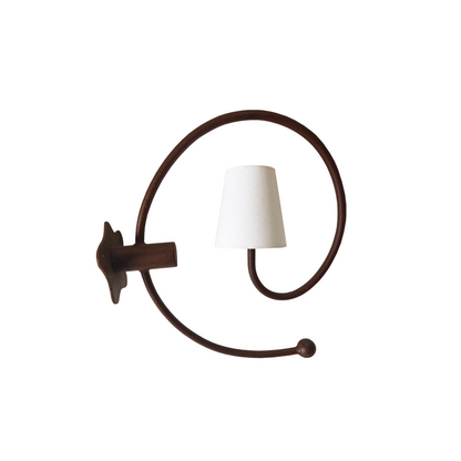 Pair of Pescatore Brown Iron Helix Wall Lights