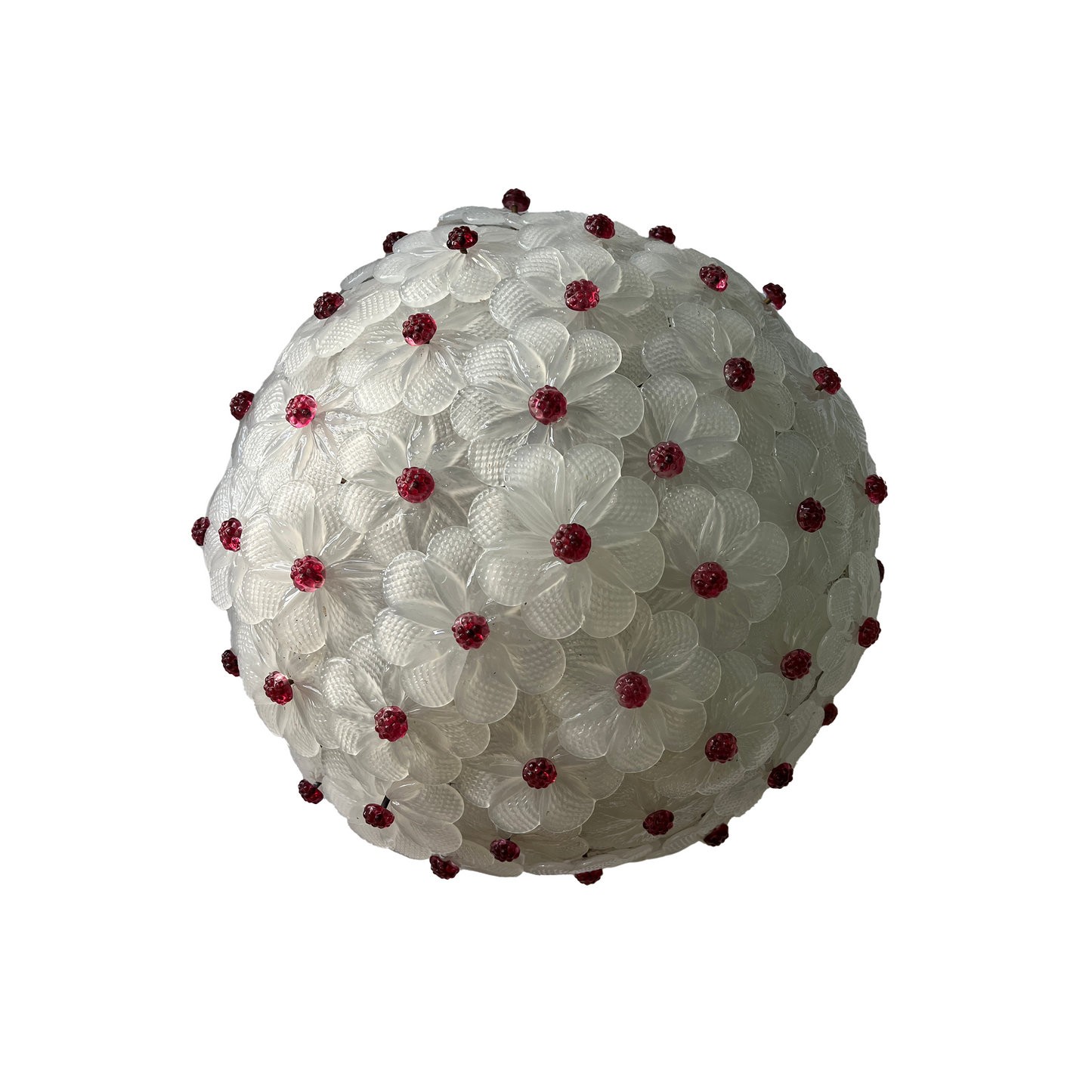 Vintage Murano Glass Flower Wall/Ceiling Light by Seguso - 1 Available 30cm