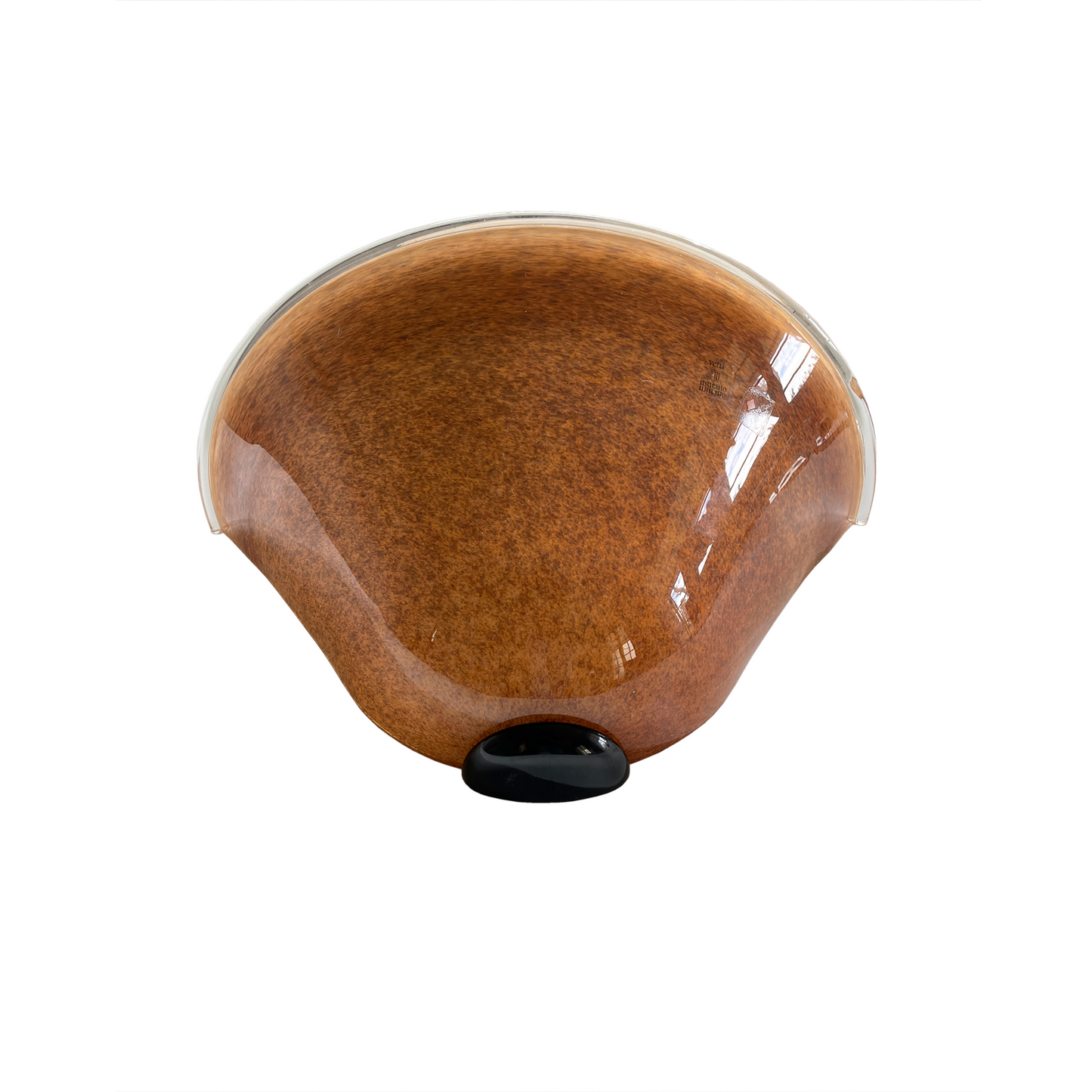 Large Light Brown Speckled Barovier Toso Murano Glass Wall Light