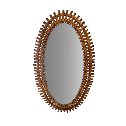 Large Bamboo Flat Sticks Mirror
