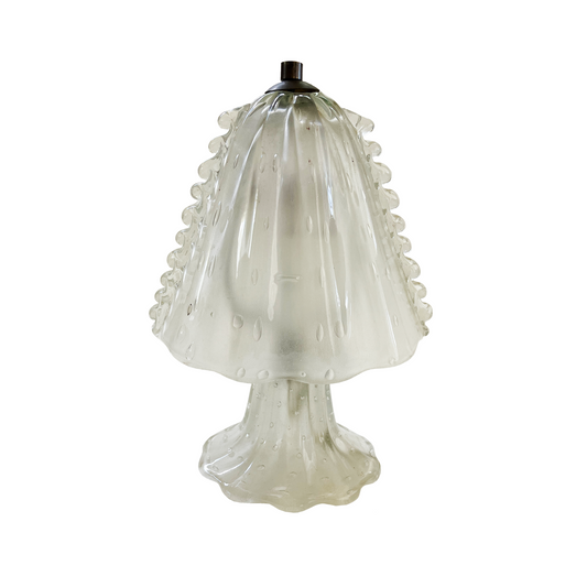 Frosted Bullicante Murano Glass Table Light by Baroiver Toso