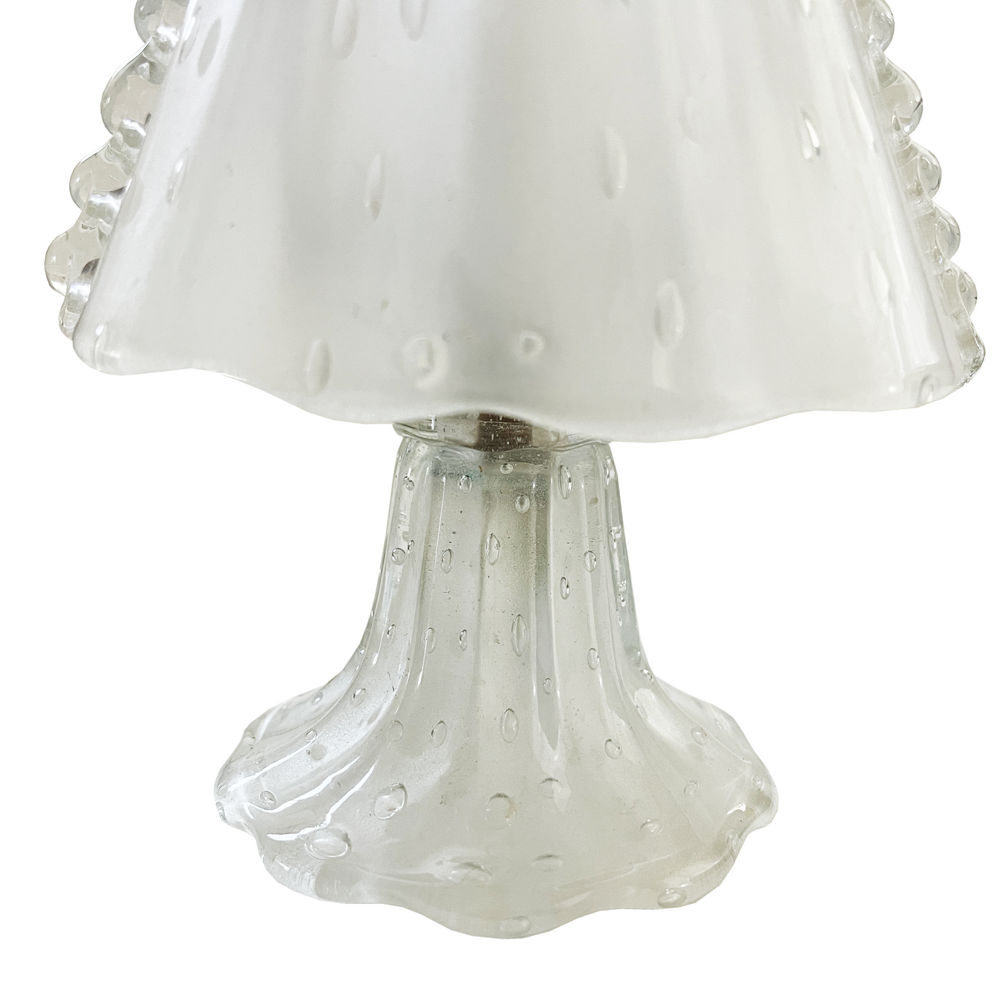 Frosted Bullicante Murano Glass Table Light by Baroiver Toso