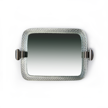 Rectangular Twisted Venini Glass Vanity Tray