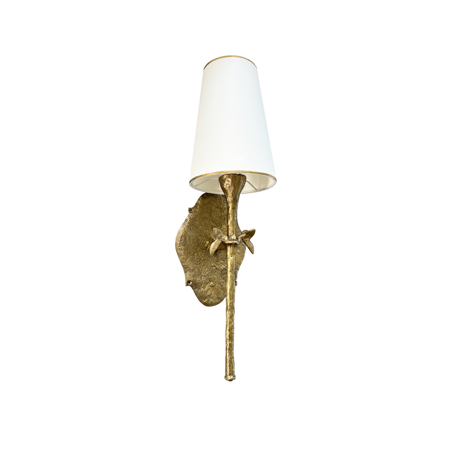 Large Stem Wall Light in Cast Bronze