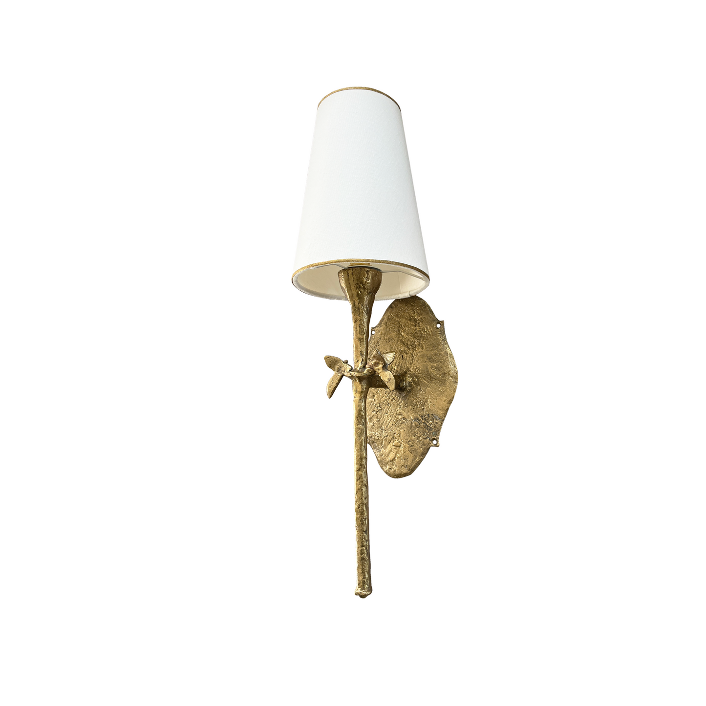 Large Stem Wall Light in Cast Bronze