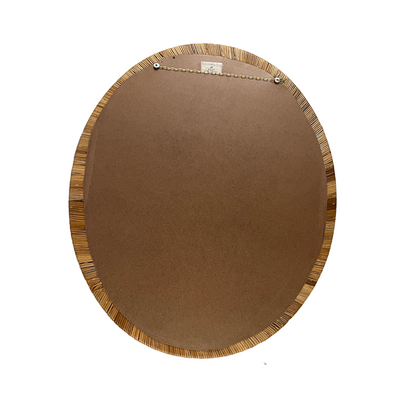 Vintage Woven Bamboo Mirror by Vivai Del Sud